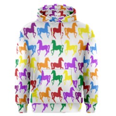 Colorful Horse Background Wallpaper Men s Pullover Hoodie