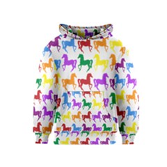 Colorful Horse Background Wallpaper Kids  Pullover Hoodie