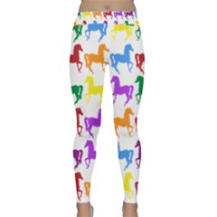 Colorful Horse Background Wallpaper Classic Yoga Leggings