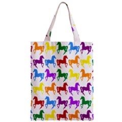 Colorful Horse Background Wallpaper Zipper Classic Tote Bag