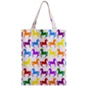 Colorful Horse Background Wallpaper Zipper Classic Tote Bag View1
