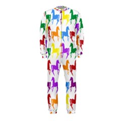 Colorful Horse Background Wallpaper OnePiece Jumpsuit (Kids)