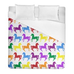 Colorful Horse Background Wallpaper Duvet Cover (Full/ Double Size)