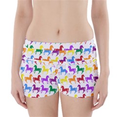 Colorful Horse Background Wallpaper Boyleg Bikini Wrap Bottoms by Amaryn4rt