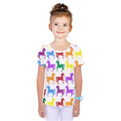 Colorful Horse Background Wallpaper Kids  One Piece Tee