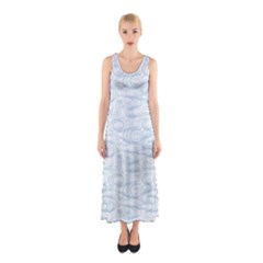 Wind Waves Grey Sleeveless Maxi Dress by Alisyart