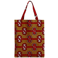 African Fabric Iron Chains Red Purple Pink Zipper Classic Tote Bag by Alisyart