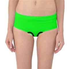 Animals Frog Face Green Mid-waist Bikini Bottoms