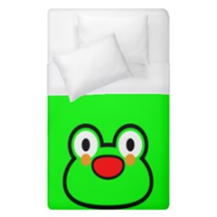 Animals Frog Face Green Duvet Cover (single Size) by Alisyart