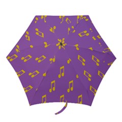 Eighth Note Music Tone Yellow Purple Mini Folding Umbrellas