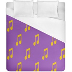 Eighth Note Music Tone Yellow Purple Duvet Cover (california King Size) by Alisyart