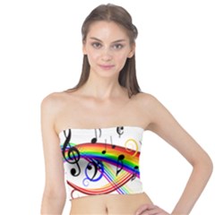 Color Music Notes Tube Top