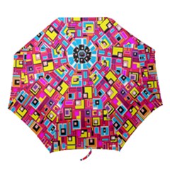 File Digital Disc Red Yellow Rainbow Folding Umbrellas