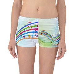 Color Musical Note Waves Reversible Bikini Bottoms