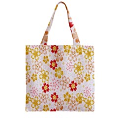 Flower Arrangements Season Rose Gold Zipper Grocery Tote Bag by Alisyart