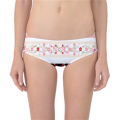 Flower Arrangements Season Floral Rose Pink Black Classic Bikini Bottoms