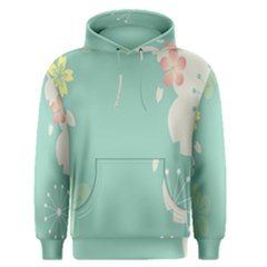 Flower Blue Pink Yellow Men s Pullover Hoodie