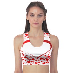 Love Red Hearth Sports Bra