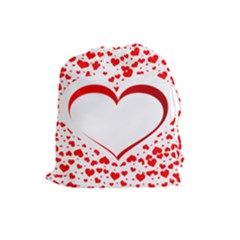 Love Red Hearth Drawstring Pouches (Large) 