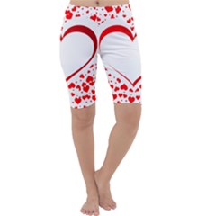 Love Red Hearth Cropped Leggings  by Amaryn4rt