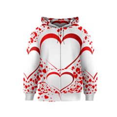 Love Red Hearth Kids  Zipper Hoodie