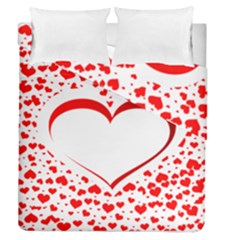 Love Red Hearth Duvet Cover Double Side (Queen Size)