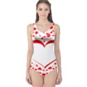 Love Red Hearth One Piece Swimsuit View1
