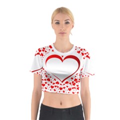 Love Red Hearth Cotton Crop Top