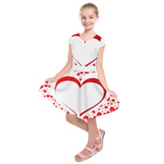 Love Red Hearth Kids  Short Sleeve Dress