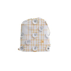 Icon Media Social Network Drawstring Pouches (small)  by Amaryn4rt