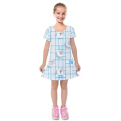 Icon Media Social Network Kids  Short Sleeve Velvet Dress by Amaryn4rt