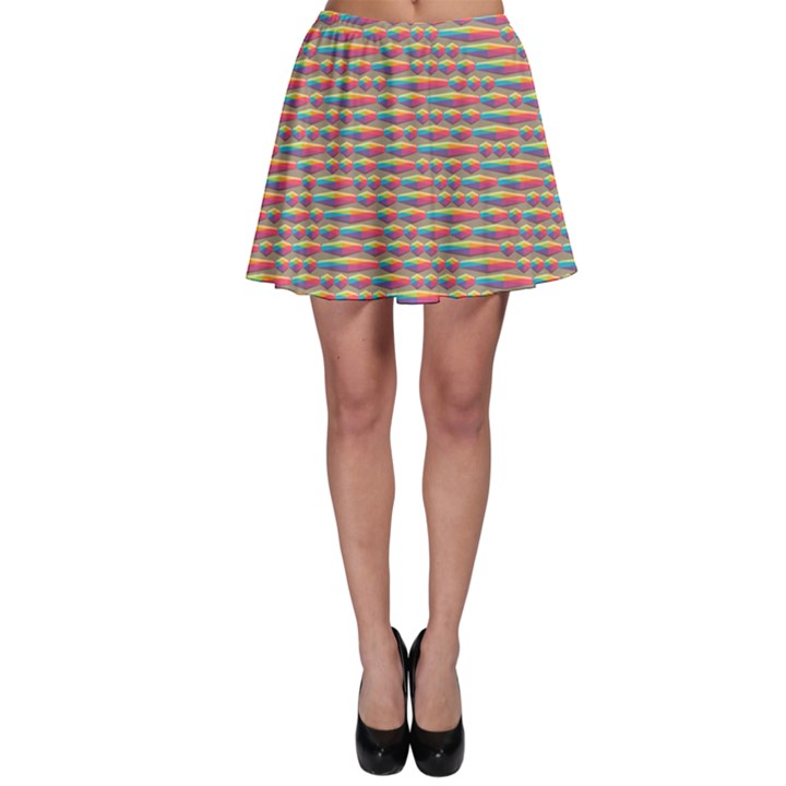 Background Abstract Colorful Skater Skirt