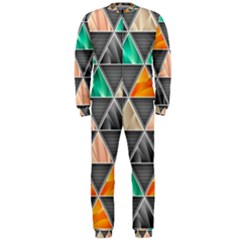 Abstract Geometric Triangle Shape Onepiece Jumpsuit (men)  by Amaryn4rt