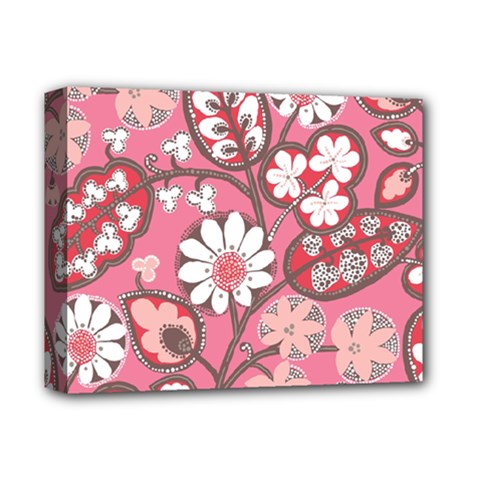 Flower Floral Red Blush Pink Deluxe Canvas 14  X 11 