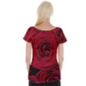 Roses Flowers Red Forest Bloom Women s Cap Sleeve Top View2