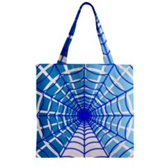 Cobweb Network Points Lines Zipper Grocery Tote Bag by Amaryn4rt