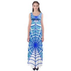 Cobweb Network Points Lines Empire Waist Maxi Dress by Amaryn4rt