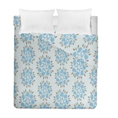 Flower Floral Rose Bird Animals Blue Grey Study Duvet Cover Double Side (full/ Double Size)