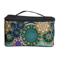 Flower Sunflower Floral Circle Star Color Purple Blue Cosmetic Storage Case