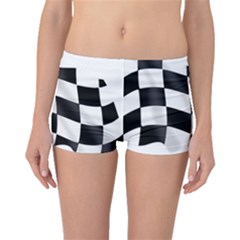Flag Chess Corse Race Auto Road Boyleg Bikini Bottoms by Amaryn4rt