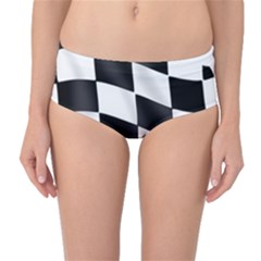 Flag Chess Corse Race Auto Road Mid-waist Bikini Bottoms by Amaryn4rt