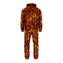 Pattern Background Ethnic Tribal Hooded Jumpsuit (kids)