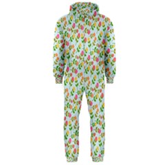Flowers Roses Floral Flowery Hooded Jumpsuit (men)  by Amaryn4rt
