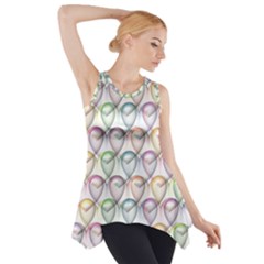 Valentine Hearts 3d Valentine S Day Side Drop Tank Tunic by Amaryn4rt