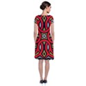 Traditional Art Pattern Short Sleeve Front Wrap Dress View2