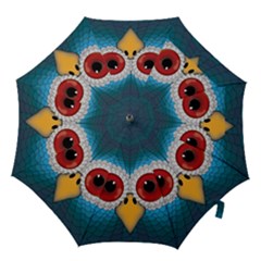 Bird Eyes Abstract Hook Handle Umbrellas (medium) by Amaryn4rt