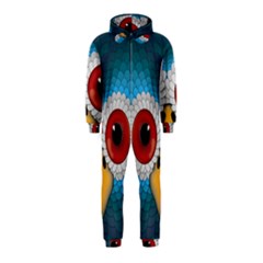 Bird Eyes Abstract Hooded Jumpsuit (kids)