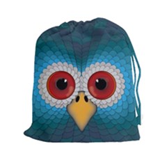 Bird Eyes Abstract Drawstring Pouches (xxl) by Amaryn4rt