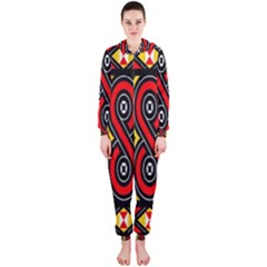 Toraja Traditional Art Pattern Hooded Jumpsuit (ladies) 