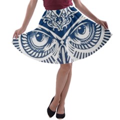 Owl A-line Skater Skirt by Amaryn4rt